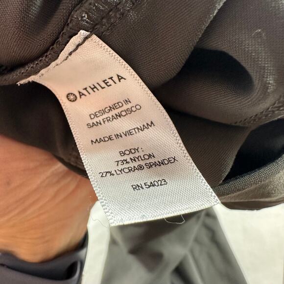 Athleta Pants Womens 4 Gray Green Stellar Trouser Pocket Athletic Casual Commute - Picture 5 of 12